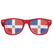 Lunettes De Fête Retro Drapeau de la République Dominicaine (Devant)