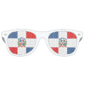 Lunettes De Fête Retro Drapeau de la République Dominicaine (Devant)