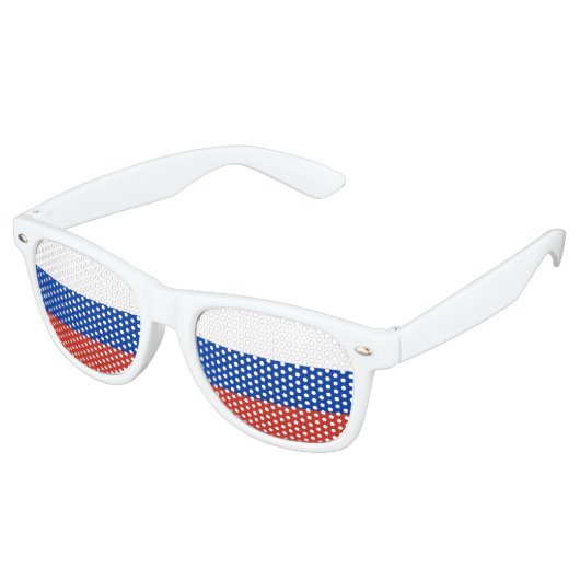 Lunettes De Fête Retro Drapeau de la Russie (Angulaire)