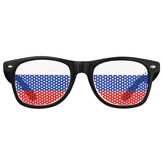 Lunettes De Fête Retro Drapeau de la Russie (Devant)