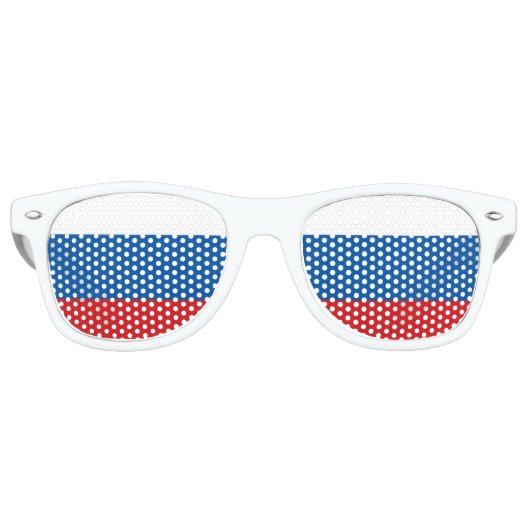 Lunettes De Fête Retro Drapeau de la Russie (Devant)