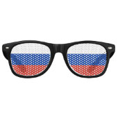 Lunettes De Fête Retro Drapeau de la Russie (Devant)