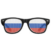 Lunettes De Fête Retro Drapeau de la Russie (Devant)