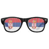 Lunettes De Fête Retro drapeau de la Serbie (Devant)