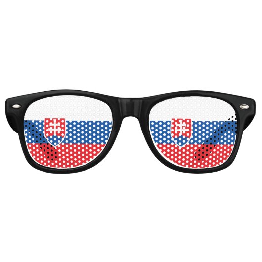 Lunettes De Fête Retro Drapeau de la Slovaquie (Devant)
