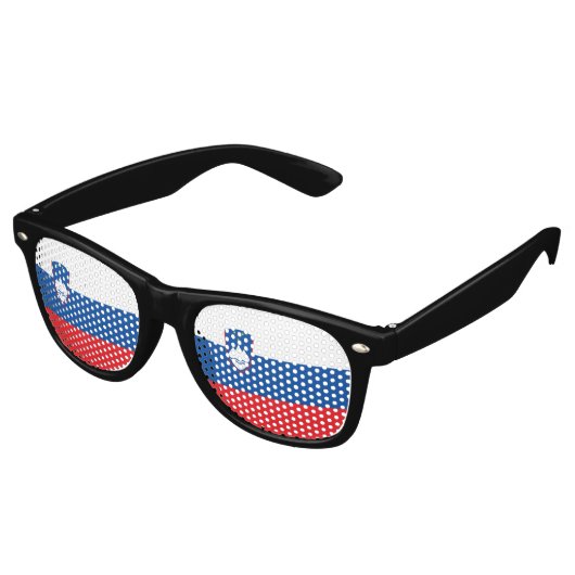 Lunettes De Fête Retro Drapeau de la Slovénie (Angulaire)