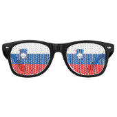 Lunettes De Fête Retro Drapeau de la Slovénie (Devant)