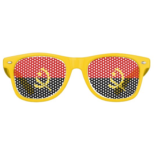 Lunettes De Fête Retro Drapeau de l'Angola (Devant)