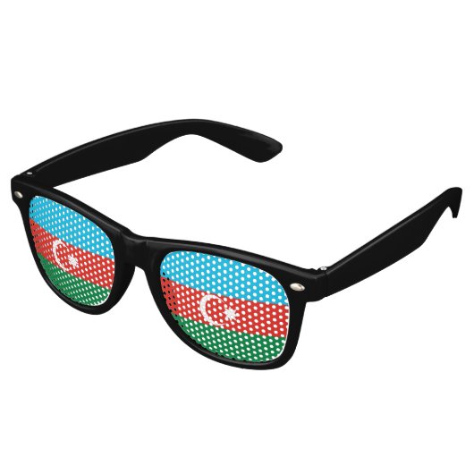 Lunettes De Fête Retro Drapeau de l'Azerbaïdjan (Angulaire)