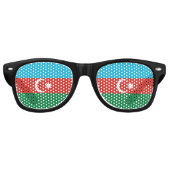 Lunettes De Fête Retro Drapeau de l'Azerbaïdjan (Devant)