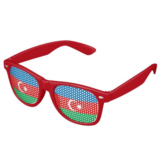 Lunettes De Fête Retro Drapeau de l'Azerbaïdjan (Angulaire)