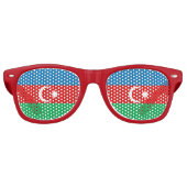 Lunettes De Fête Retro Drapeau de l'Azerbaïdjan (Devant)