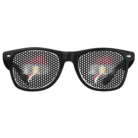 Lunettes De Fête Retro Drapeau de l'Égypte (Devant)