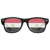 Lunettes De Fête Retro Drapeau de l'Égypte (Devant)