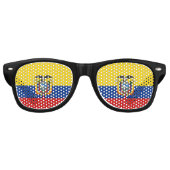 Lunettes De Fête Retro Drapeau de l'Équateur (Devant)