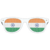 Lunettes De Fête Retro Drapeau de l'Inde (Devant)
