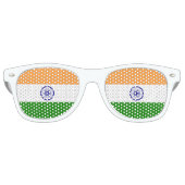 Lunettes De Fête Retro Drapeau de l'Inde (Devant)