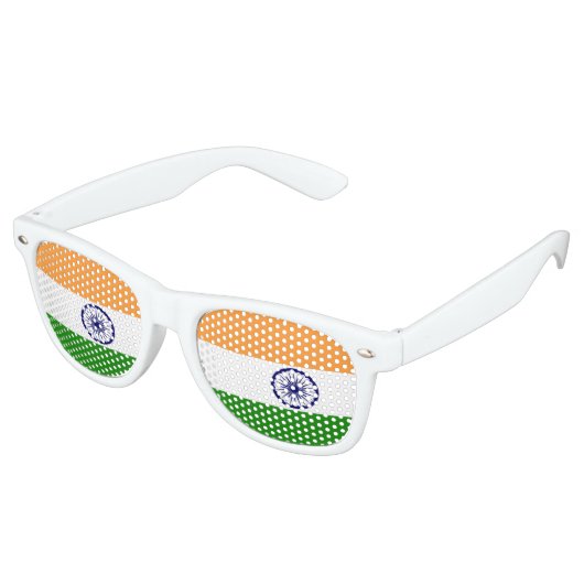 Lunettes De Fête Retro Drapeau de l'Inde (Angulaire)
