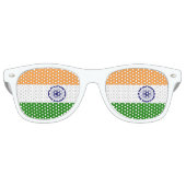 Lunettes De Fête Retro Drapeau de l'Inde (Devant)