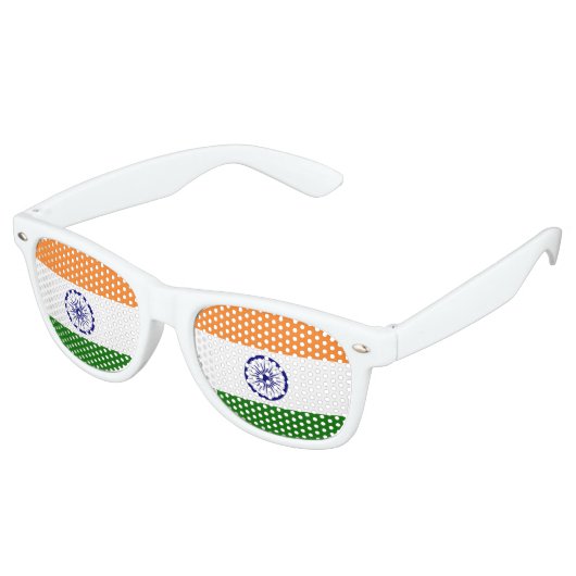 Lunettes De Fête Retro Drapeau de l'Inde (Angulaire)