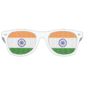 Lunettes De Fête Retro Drapeau de l'Inde (Devant)
