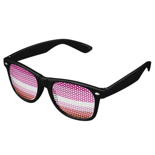 Lunettes De Fête Retro Drapeau de lipstick Lesbian Pride (Angulaire)