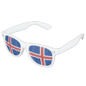 Lunettes De Fête Retro Drapeau de l'Islande (Angulaire)