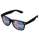 Lunettes De Fête Retro Drapeau de l'Islande (Angulaire)