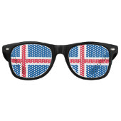 Lunettes De Fête Retro Drapeau de l'Islande (Devant)