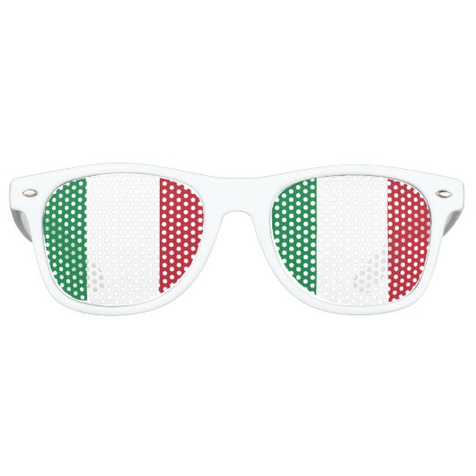 Lunettes De Fête Retro Drapeau de l'Italie (Devant)