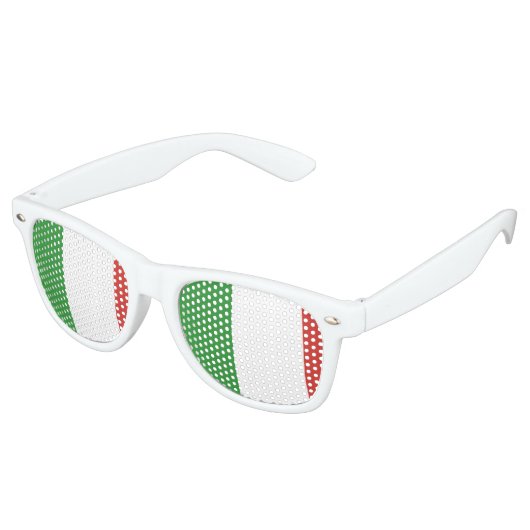 Lunettes De Fête Retro Drapeau de l'Italie (Angulaire)