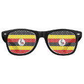 Lunettes De Fête Retro Drapeau de l'Ouganda (Devant)