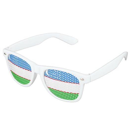 Lunettes De Fête Retro Drapeau de l'Ouzbékistan (Angulaire)