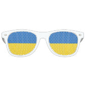 Lunettes De Fête Retro Drapeau de l'Ukraine (Devant)