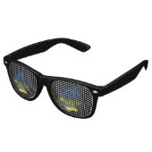 Lunettes De Fête Retro Drapeau de l'Ukraine (Angulaire)