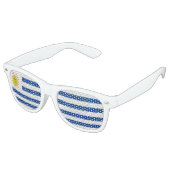 Lunettes De Fête Retro Drapeau de l'Uruguay (Angulaire)