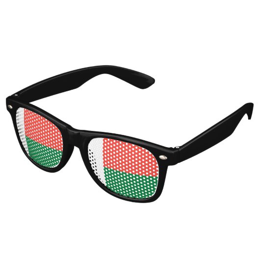 Lunettes De Fête Retro Drapeau de Madagascar (Angulaire)