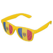 Lunettes De Fête Retro Drapeau de Moldova (Angulaire)