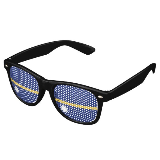 Lunettes De Fête Retro Drapeau de Nauru (Angulaire)