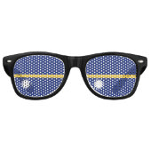 Lunettes De Fête Retro Drapeau de Nauru (Devant)