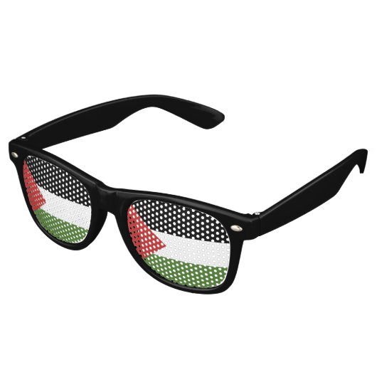 Lunettes De Fête Retro Drapeau de Palestine (Angulaire)