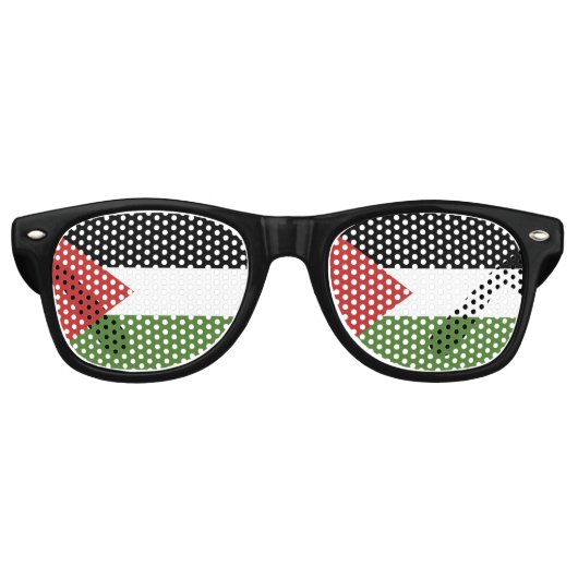 Lunettes De Fête Retro Drapeau de Palestine (Devant)