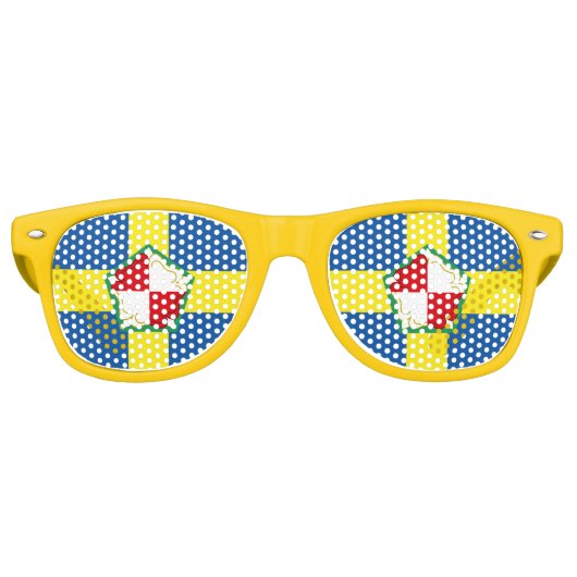 Lunettes De Fête Retro Drapeau de Pembrokeshire (Devant)