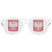 Lunettes De Fête Retro Drapeau de Pologne (Devant)