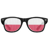 Lunettes De Fête Retro Drapeau de Pologne (Devant)