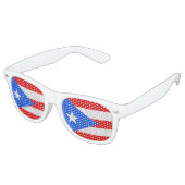Lunettes De Fête Retro Drapeau de Porto Rico (Angulaire)