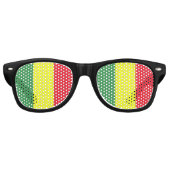 Lunettes De Fête Retro Drapeau de Rasta (Devant)