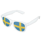 Lunettes De Fête Retro Drapeau de Suède (Angulaire)