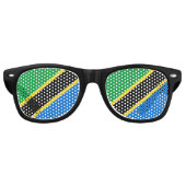 Lunettes De Fête Retro Drapeau de Tanzanie (Devant)