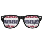 Lunettes De Fête Retro Drapeau de Thaïlande (Devant)